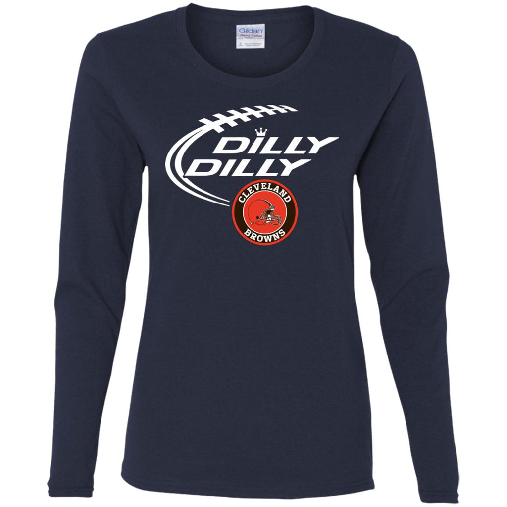 Dilly Dilly Cleverlan Browns Nfl Football Women Long Sleeve Shirt