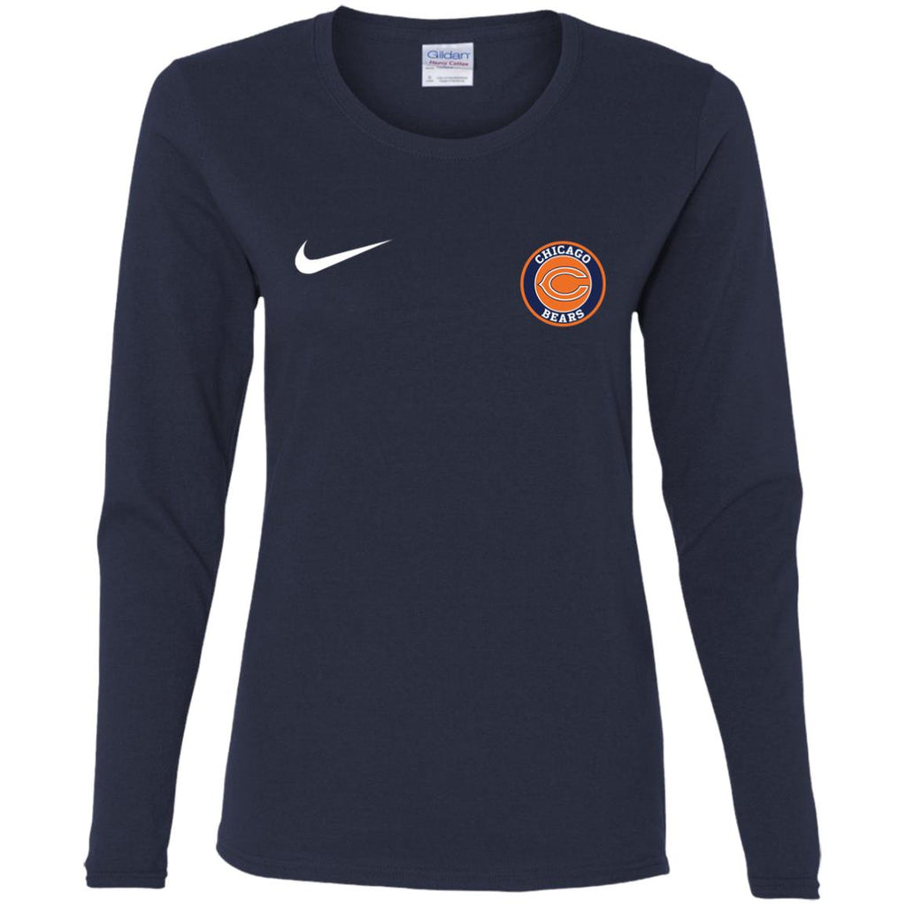 Nike Chicago Bears Nfl Football Women Long Sleeve Shirt