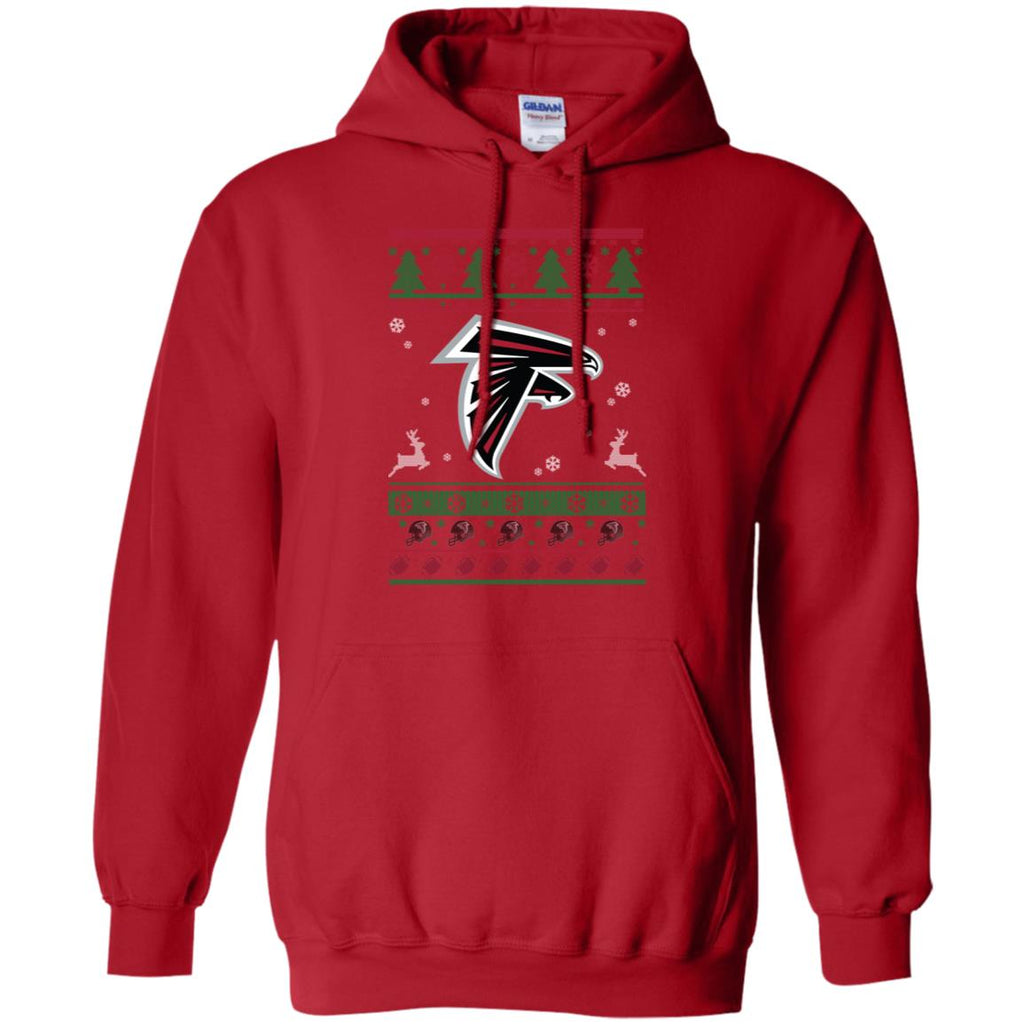 Atlanta Falcons Logo Football Teams Ugly Christmas Sweater Men Pullover Hoodie