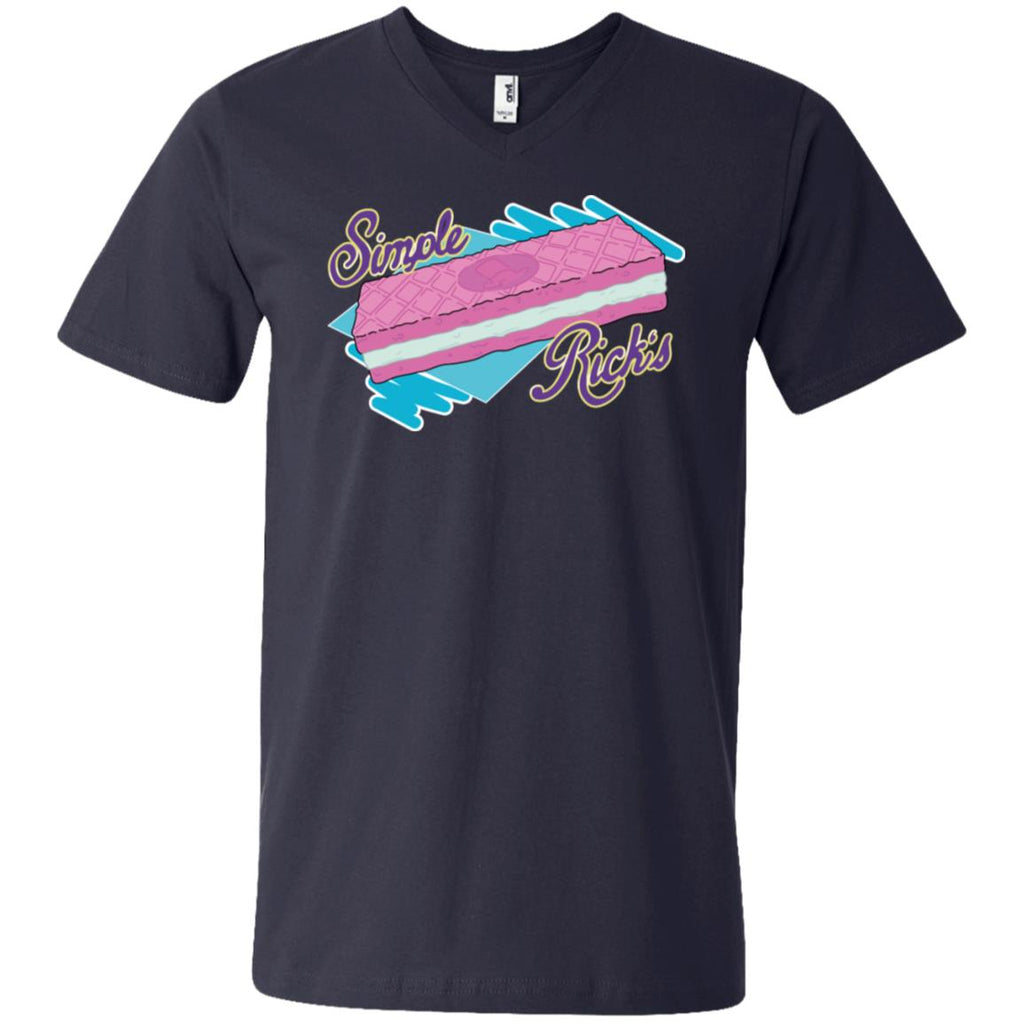 Rick And Morty Simple Rick's Wafer Cookie Men V-Neck T-Shirt