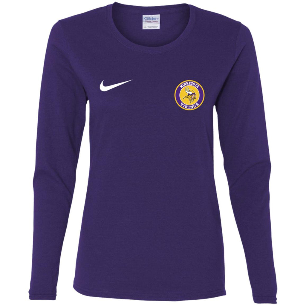 Nike Minnesota Vikings Nfl Football Women Long Sleeve Shirt