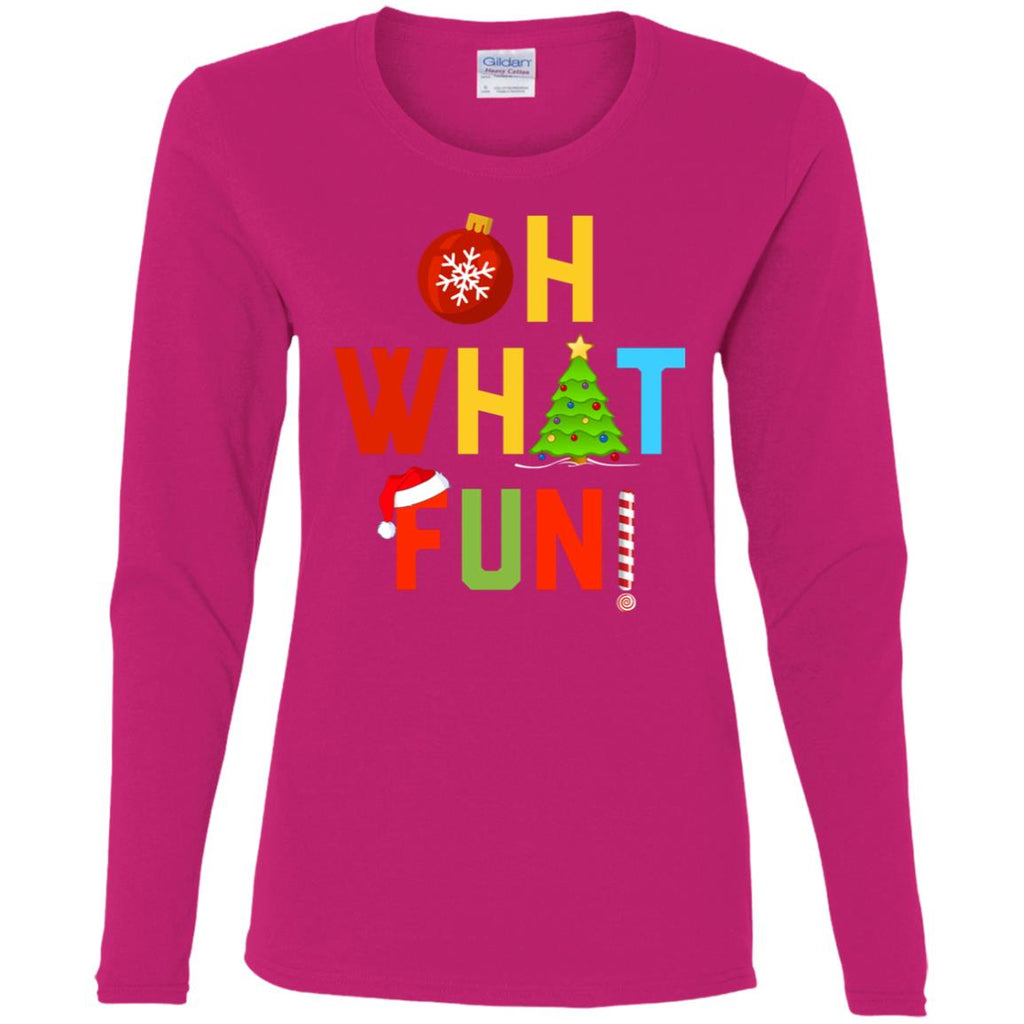 Oh What Fun Merry Christmas Women Long Sleeve Shirt