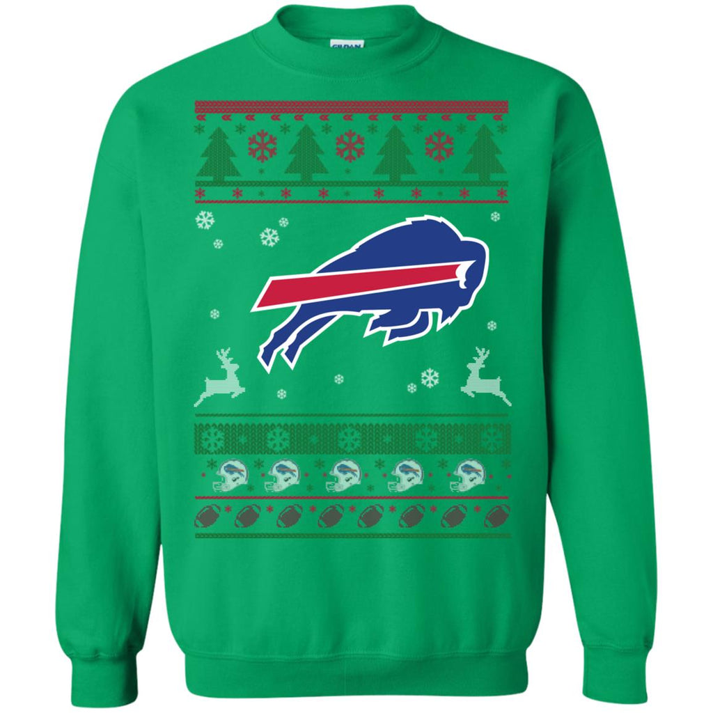 Buffalo Bills Logo Football Teams Ugly Christmas Sweater Unisex Crewneck Pullover Sweatshirt