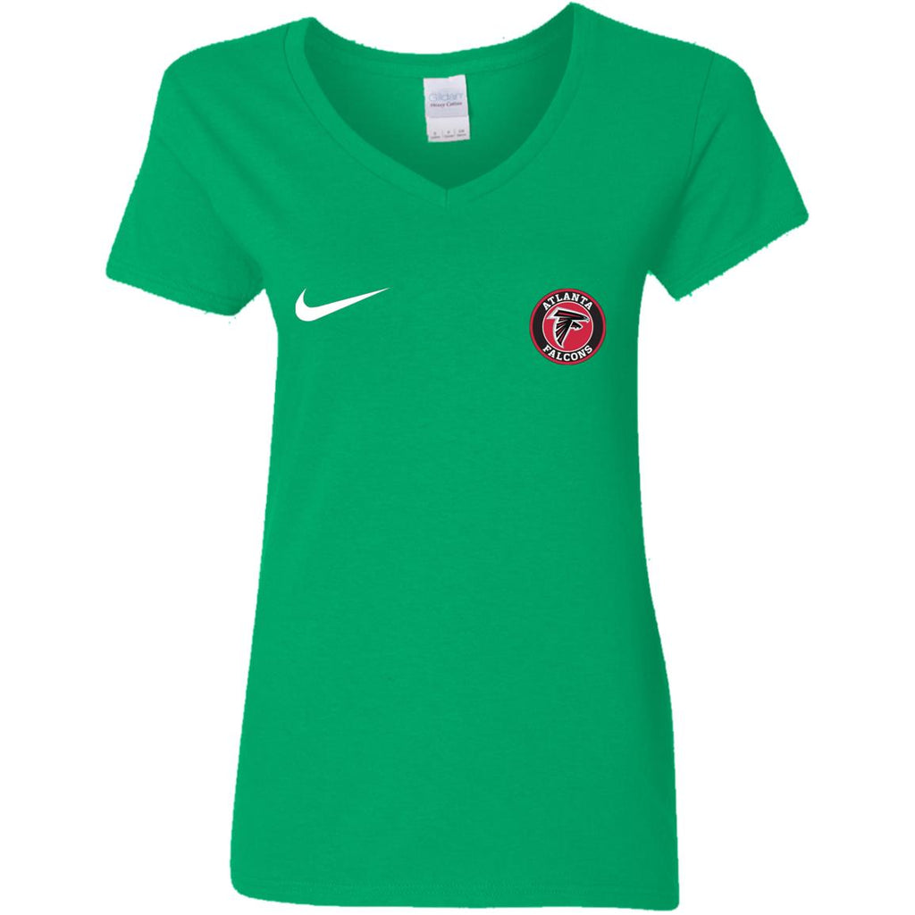 Nike Atlanta Falcons Nfl Football Women V-Neck T-Shirt