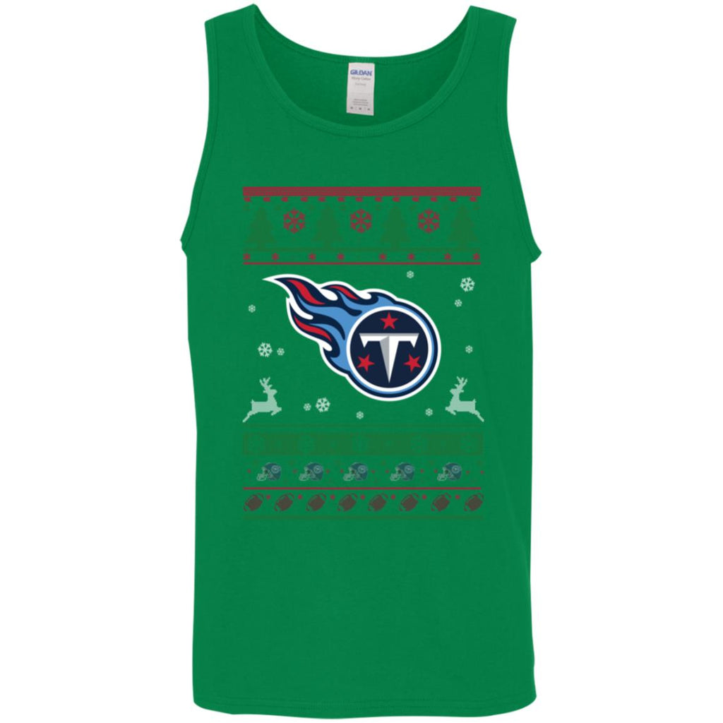 Tennessee Titans Logo Football Teams Ugly Christmas Sweater Men Tank Top