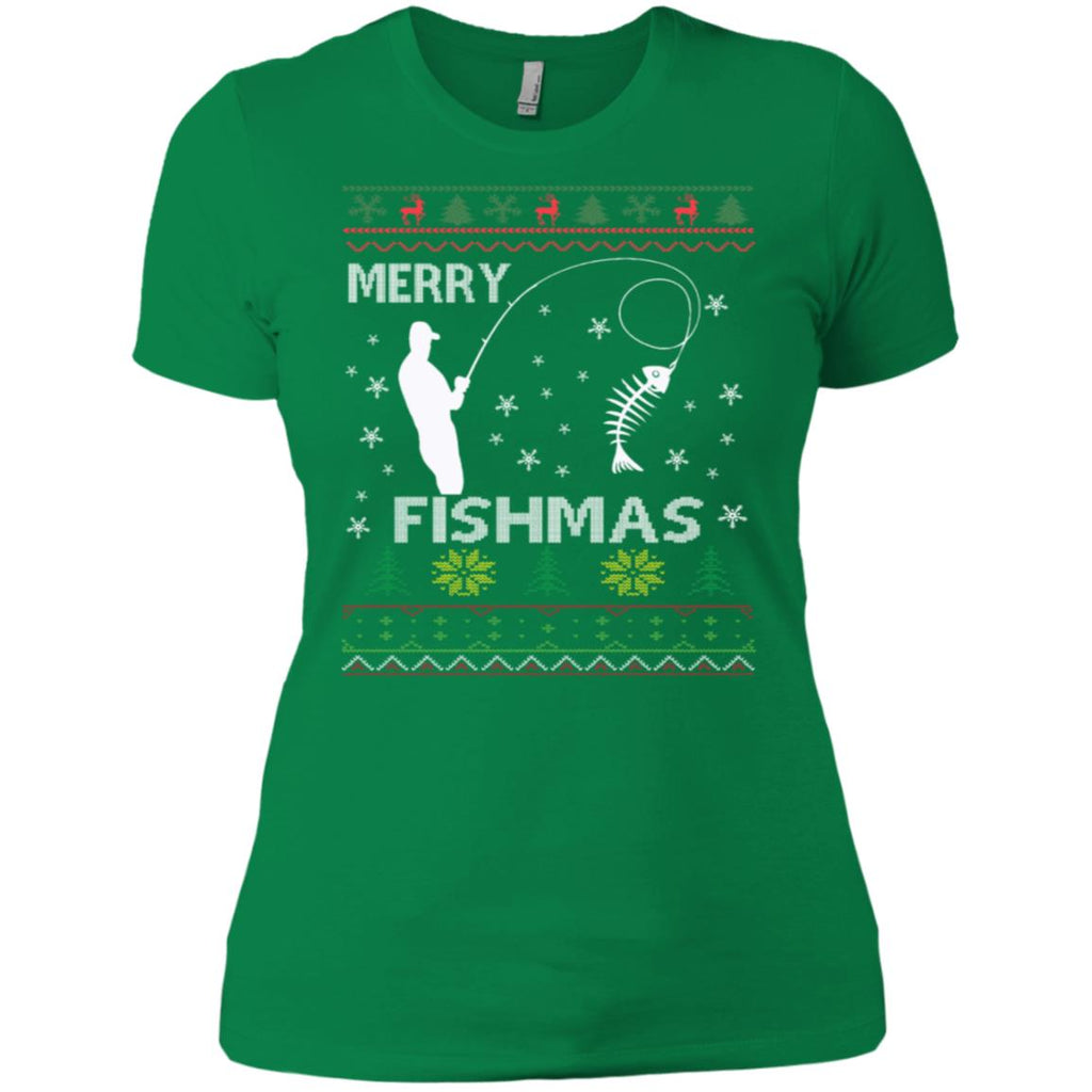 Merry Fishmas Ugly Christmas Women T-Shirt