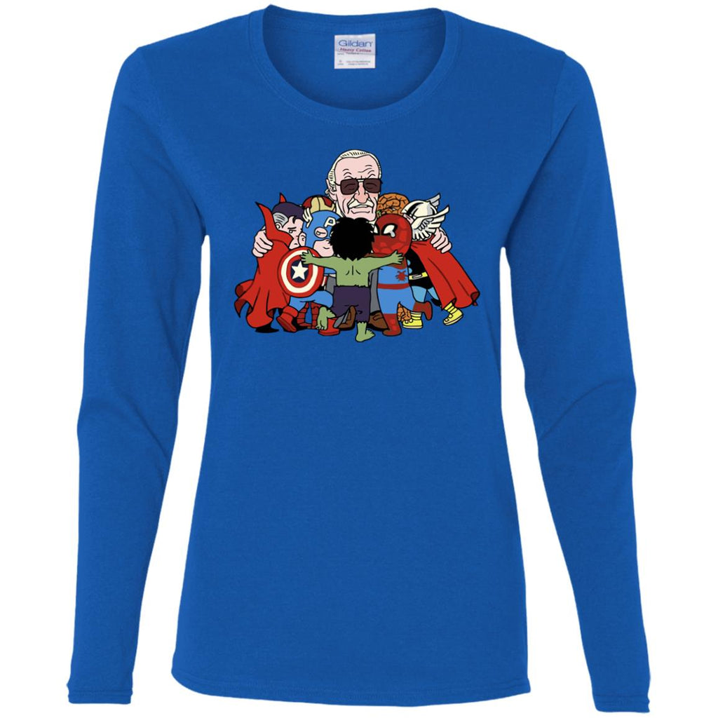 Stan Lee Shirt - Father Of Super Heroes Women Long Sleeve Shirt