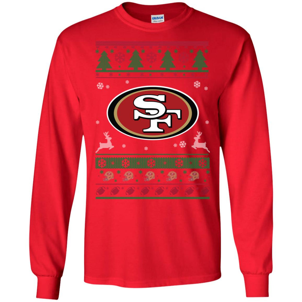 San Francisco 49ers Logo Football Teams Ugly Christmas Sweater Men Long SLeeve Shirt