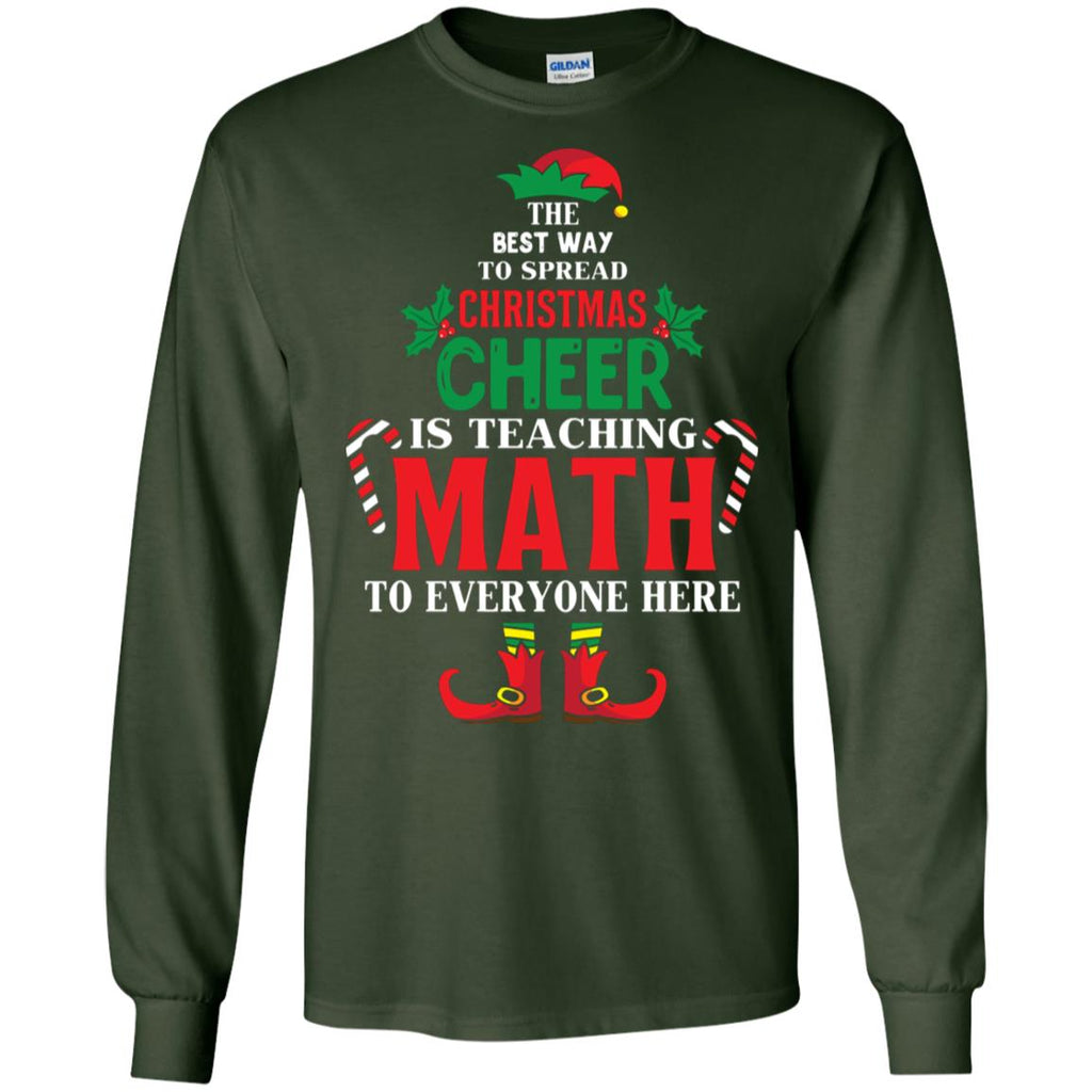 Christmas Cheer Is Teaching Math Men Long SLeeve Shirt