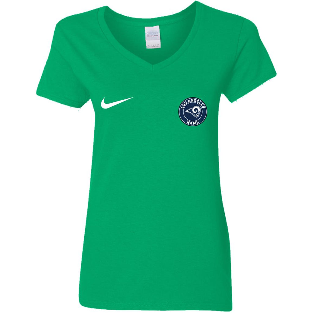 Nike Los Angeles Rams Nfl Football Women V-Neck T-Shirt