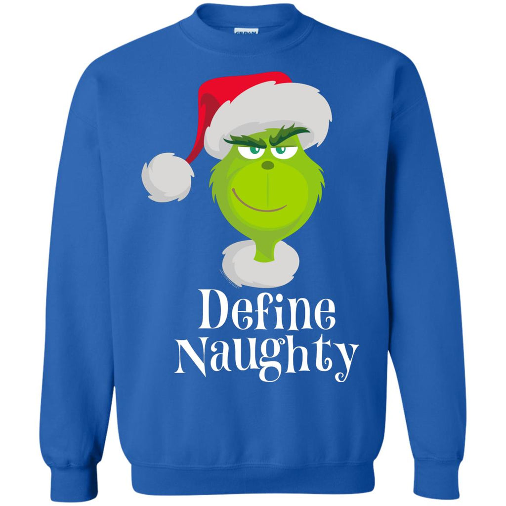 Dr. Seuss The Grinch Naughty Grinch Christmas Unisex Crewneck Pullover Sweatshirt