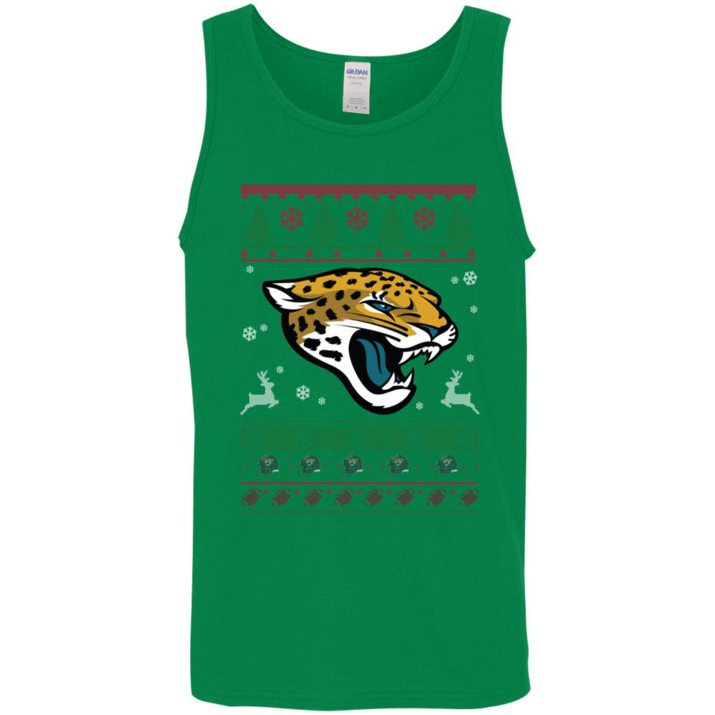 Jacksonville Jaguars Logo Football Teams Ugly Christmas Sweater Men Tank Top
