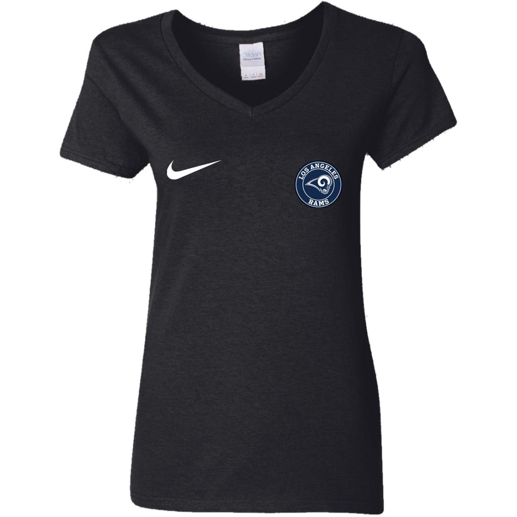 Nike Los Angeles Rams Nfl Football Women V-Neck T-Shirt