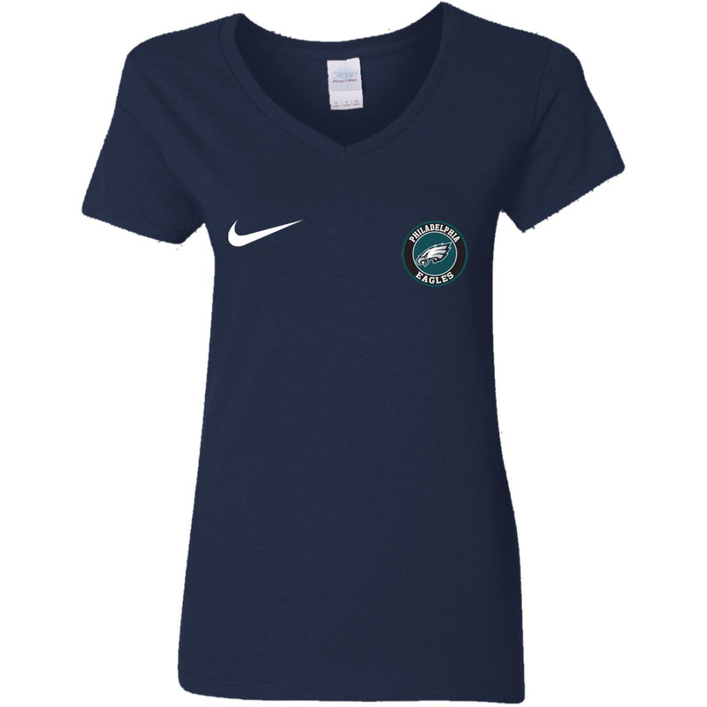 Nike Philadelphia Eagles Nfl Football Women V-Neck T-Shirt