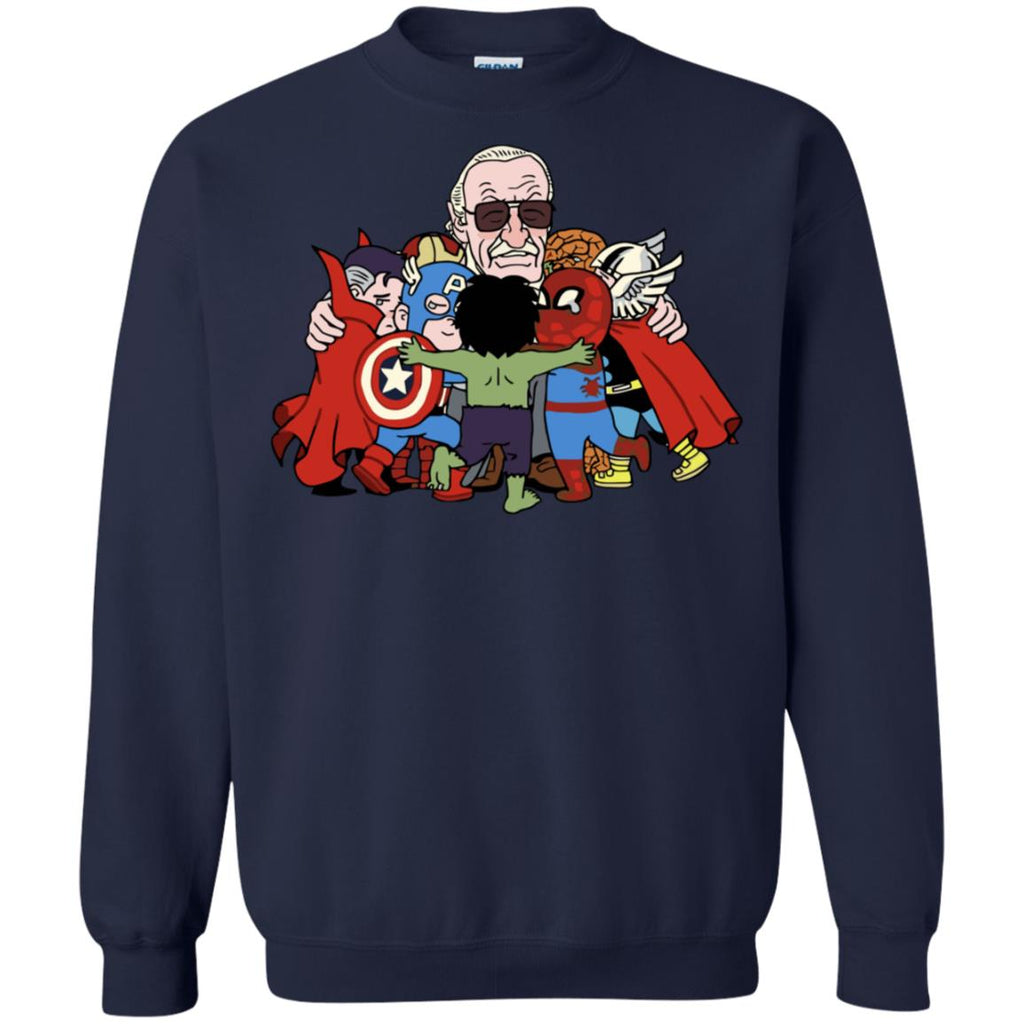 Stan Lee Shirt - Father Of Super Heroes Unisex Crewneck Pullover Sweatshirt