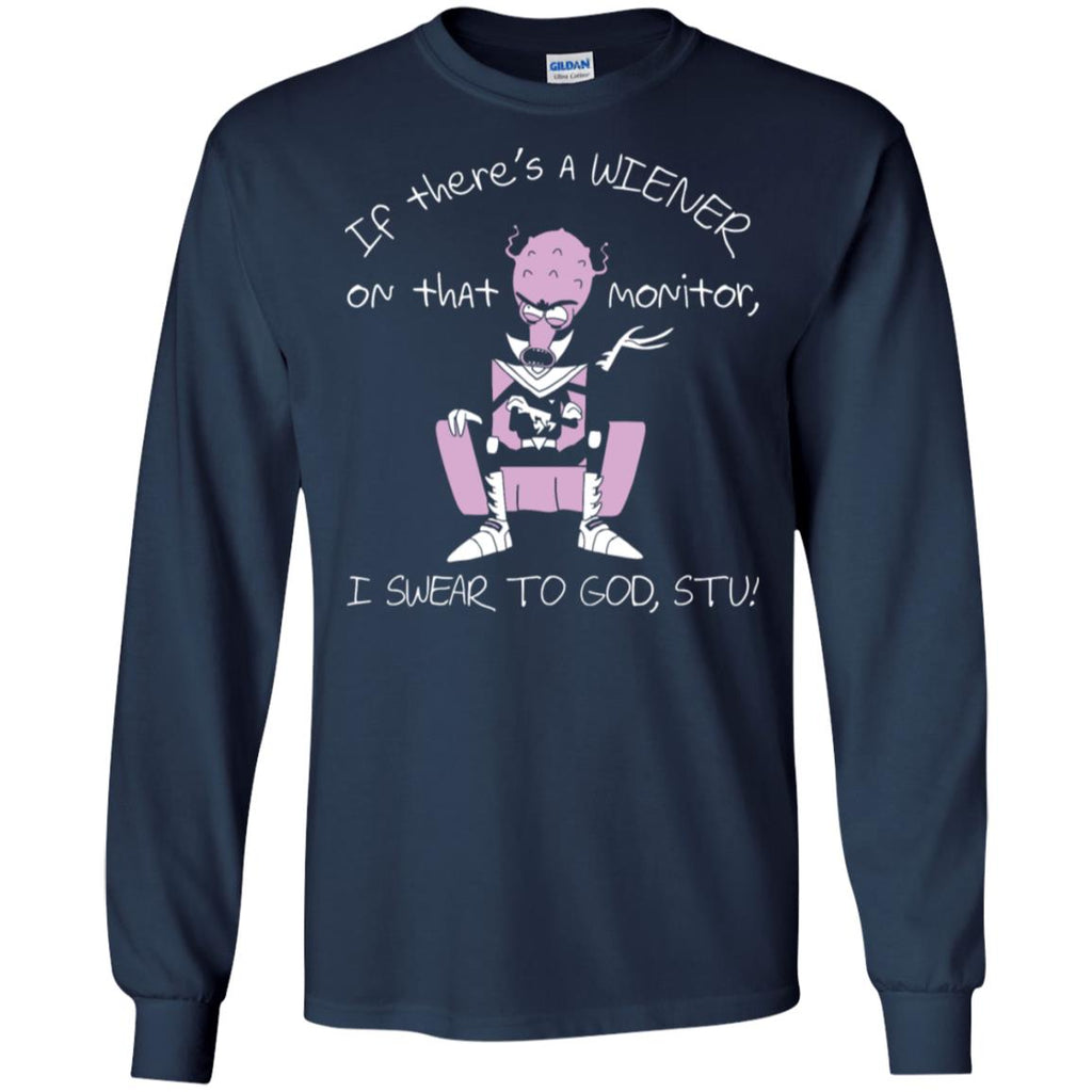 Rick And Morty If There's A Wiener Men Long SLeeve Shirt