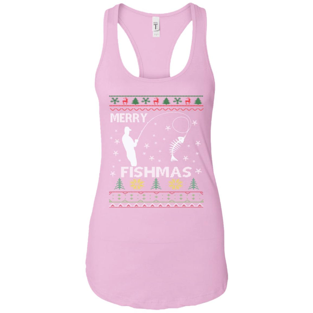 Merry Fishmas Ugly Christmas Women Tank