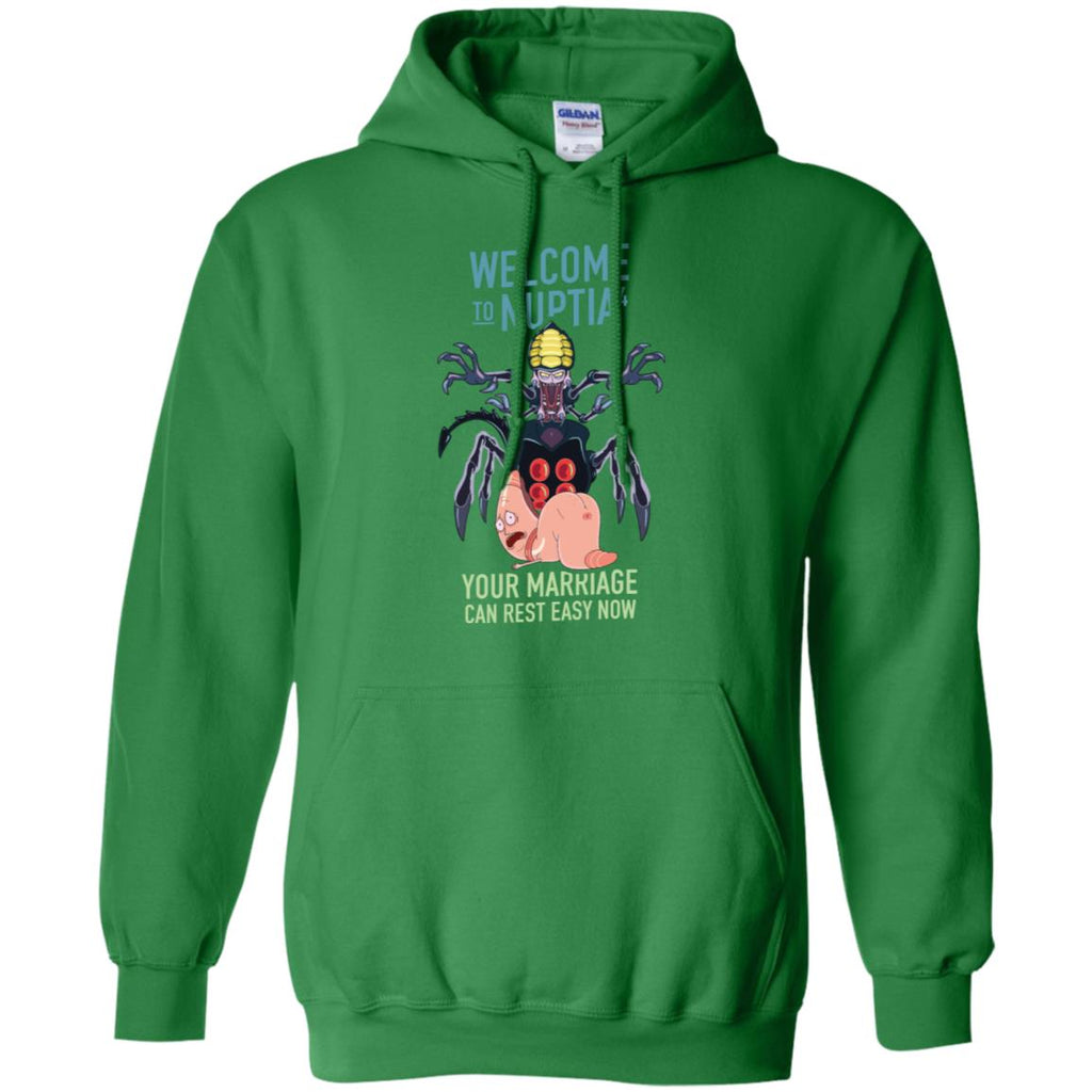 Rick And Morty Welcome To Nuptia Men Pullover Hoodie