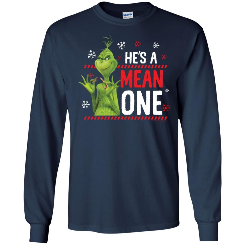 Dr. Seuss The Grinch Me Being Jolly Men Long SLeeve Shirt