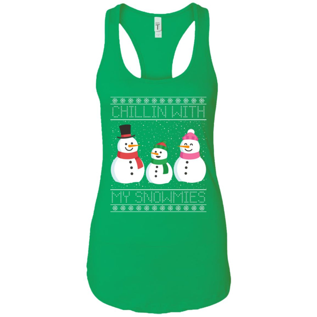 Chillin With My Snowmies Snowman Christmas Women Tank