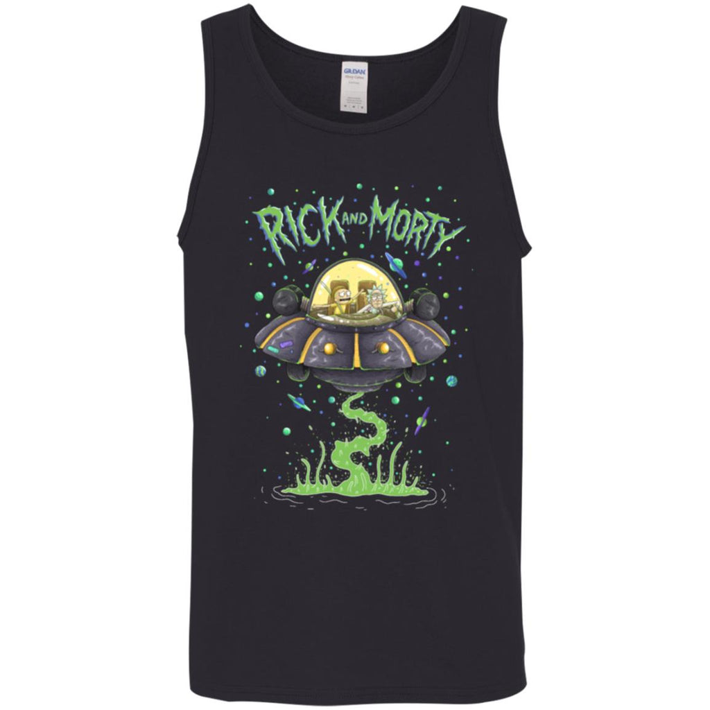 Rick And Morty Spaceship Illustration Men Tank Top