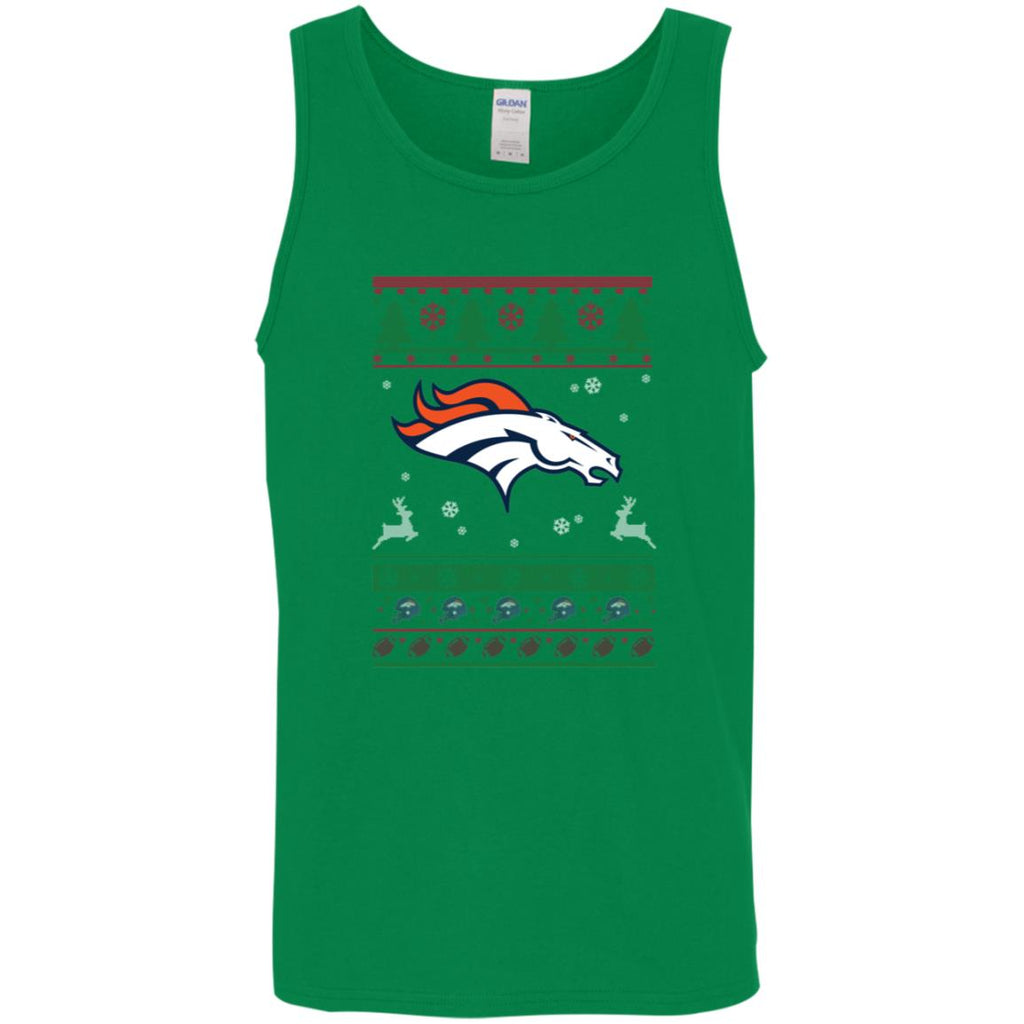 Denver Broncos Logo Football Teams Ugly Christmas Sweater Men Tank Top