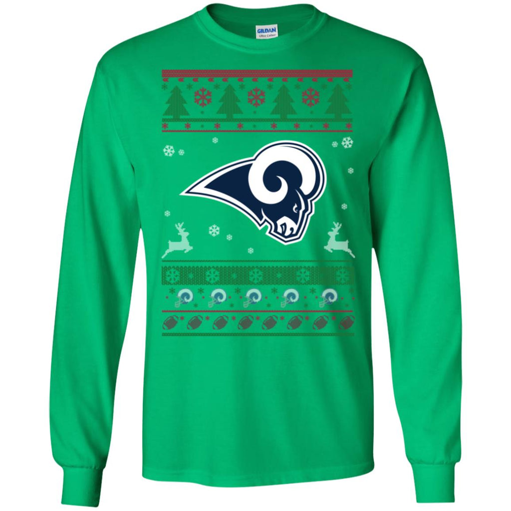 Los Angeles Rams Logo Football Teams Ugly Christmas Sweater Men Long SLeeve Shirt