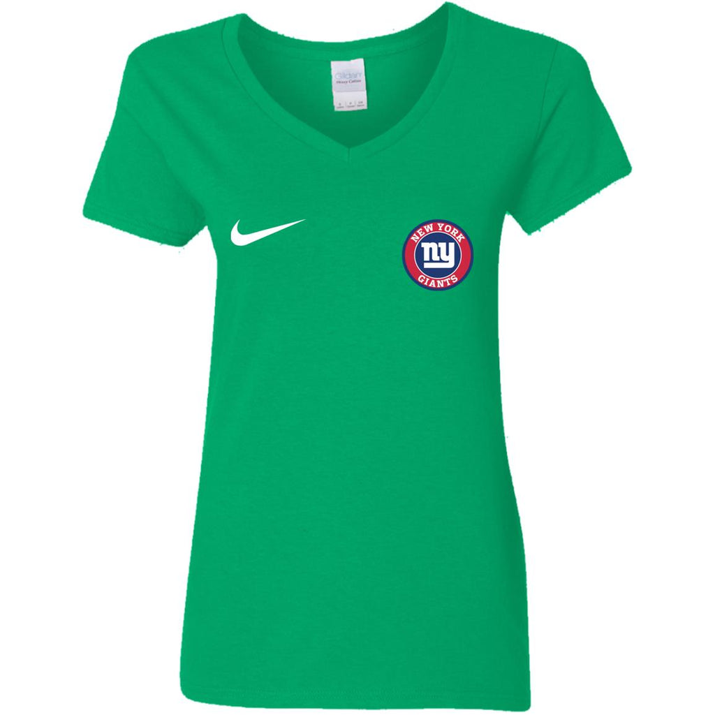 Nike New York Giants Nfl Football Women V-Neck T-Shirt
