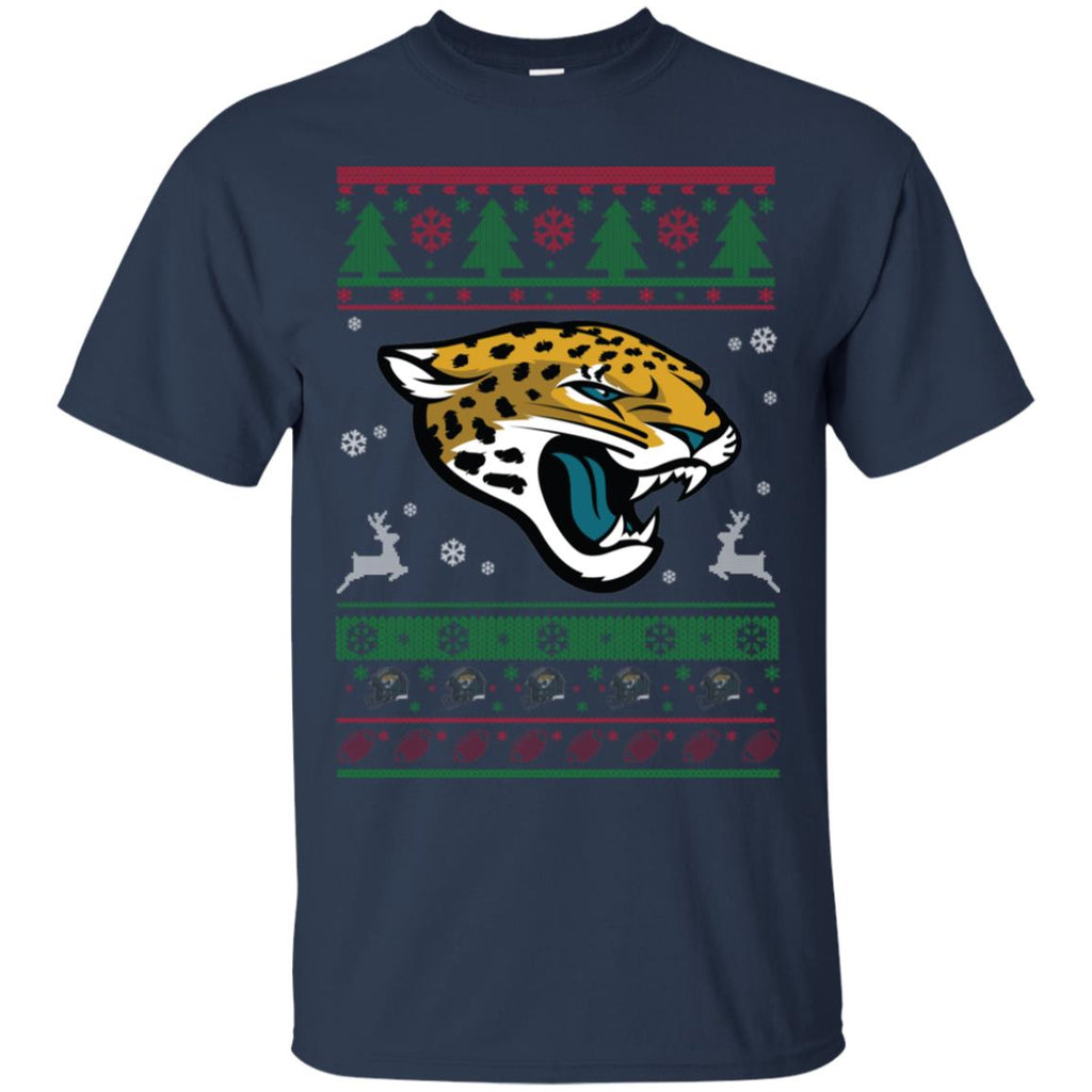 Jacksonville Jaguars Logo Football Teams Ugly Christmas Sweater Men T-Shirt