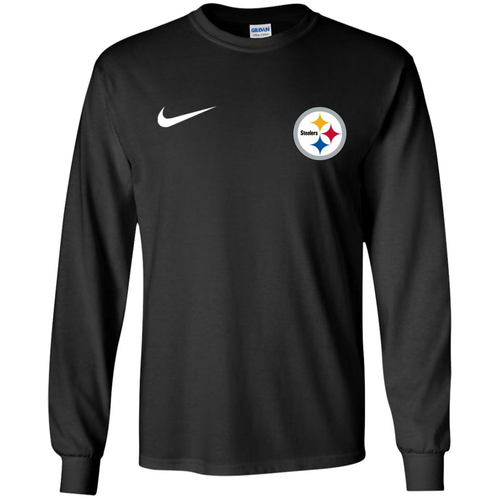 Nike Pittsburgh Steelers Logo Nfl Football Men Long SLeeve Shirt