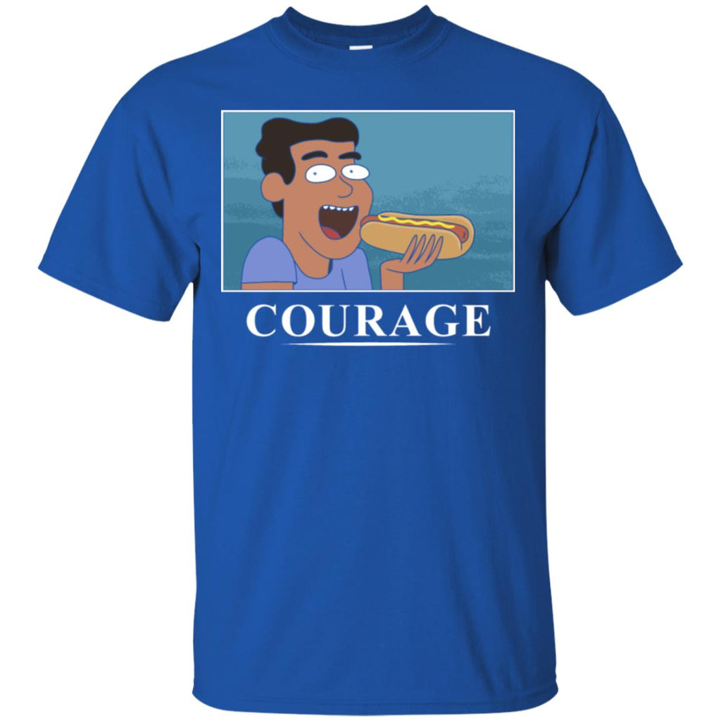Rick And Morty Courage Is Eating A Hot Dog Men T-Shirt