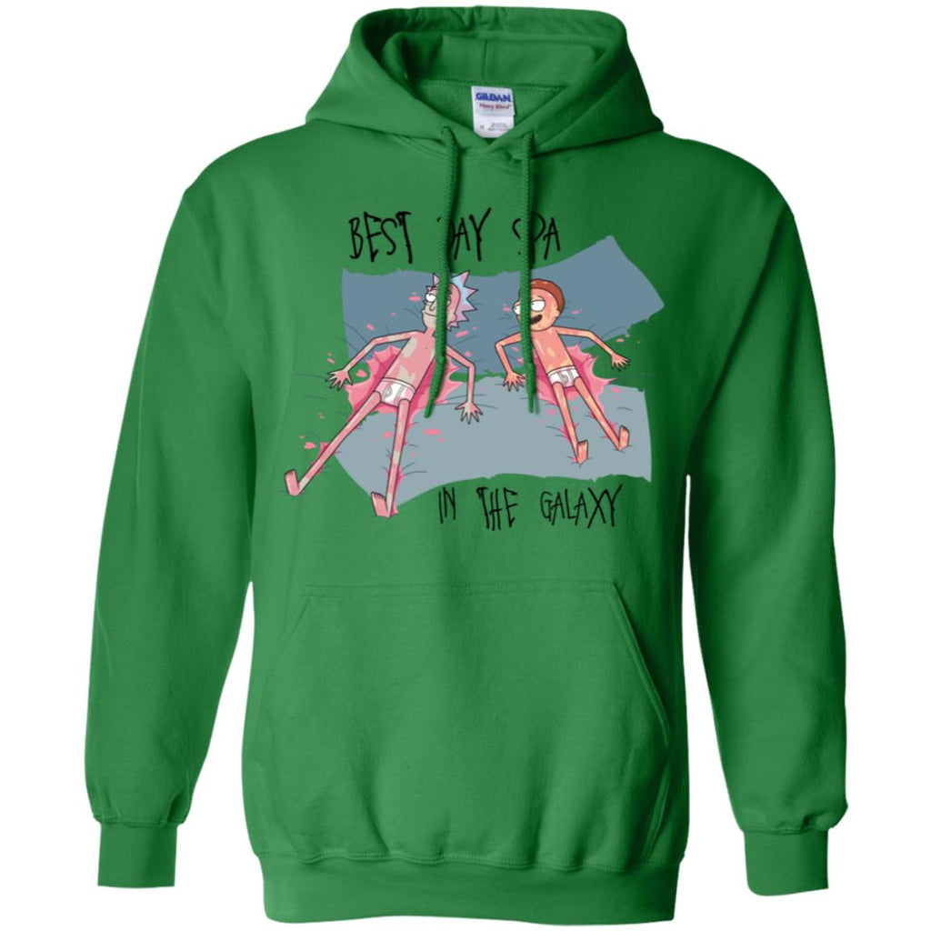 Rick And Morty Best Spa Day In The Galaxy Men Pullover Hoodie