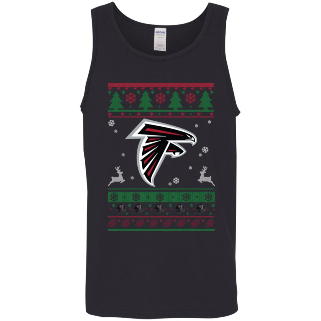 Atlanta Falcons Logo Football Teams Ugly Christmas Sweater Men Tank Top