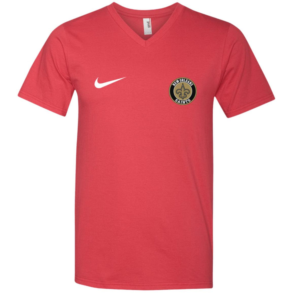 Nike New Orleans Saints Nfl Football Men V-Neck T-Shirt
