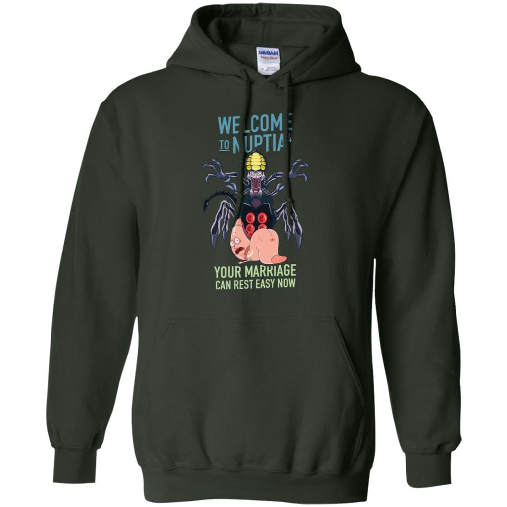 Rick And Morty Welcome To Nuptia Men Pullover Hoodie