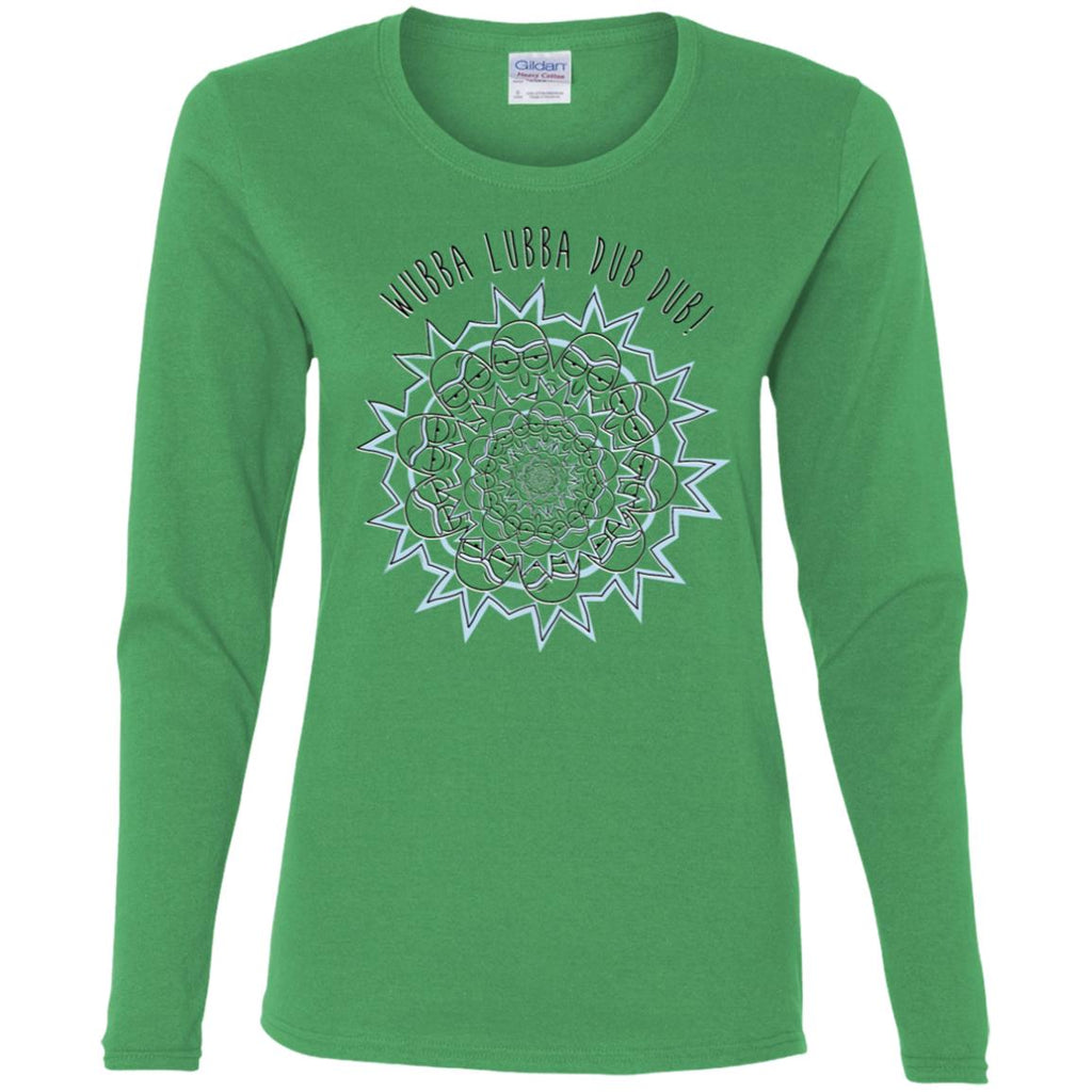 Rick And Morty Wubba Lubba Dub Dub Slogan Women Long Sleeve Shirt
