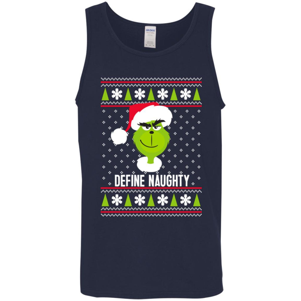 Dr. Seuss The Grinch Naughty Grinch Christmas Sweatshirt Men Tank Top