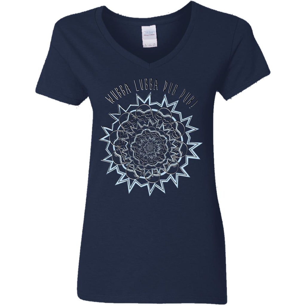 Rick And Morty Wubba Lubba Dub Dub Slogan Women V-Neck T-Shirt