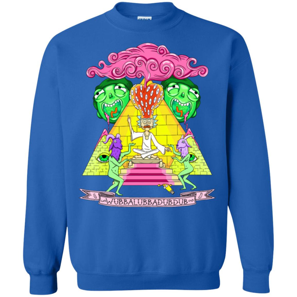 Rick And Morty Pyramid With Catchphrase Unisex Crewneck Pullover Sweatshirt