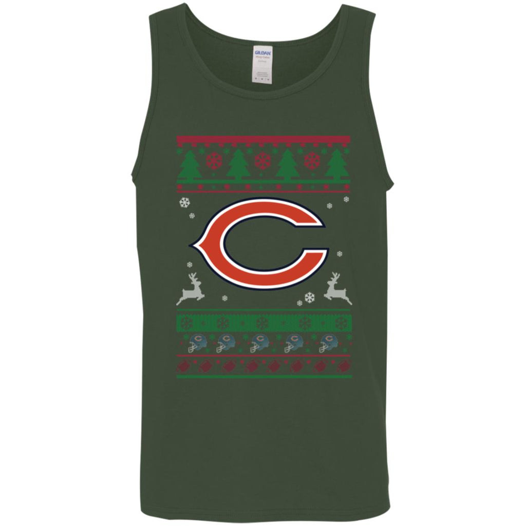 Chicago Bears Logo Football Teams Ugly Christmas Sweater Men Tank Top