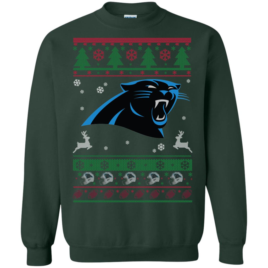 Carolina Panthers Logo Football Teams Ugly Christmas Sweater Unisex Crewneck Pullover Sweatshirt