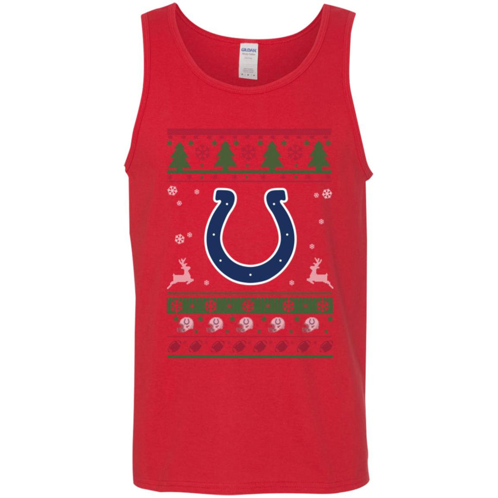 Indianapolis Colts Logo Football Teams Ugly Christmas Sweater Men Tank Top