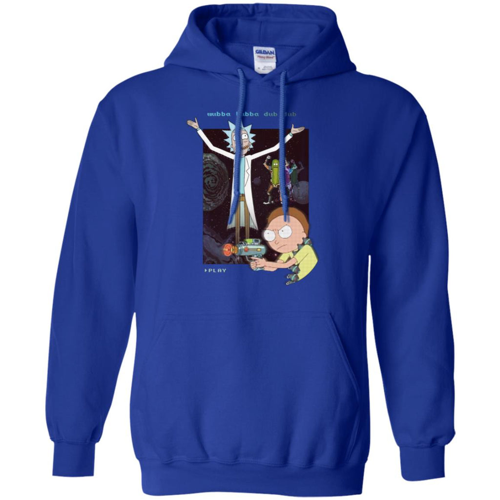 Rick And Morty Retro Video Game Men Pullover Hoodie