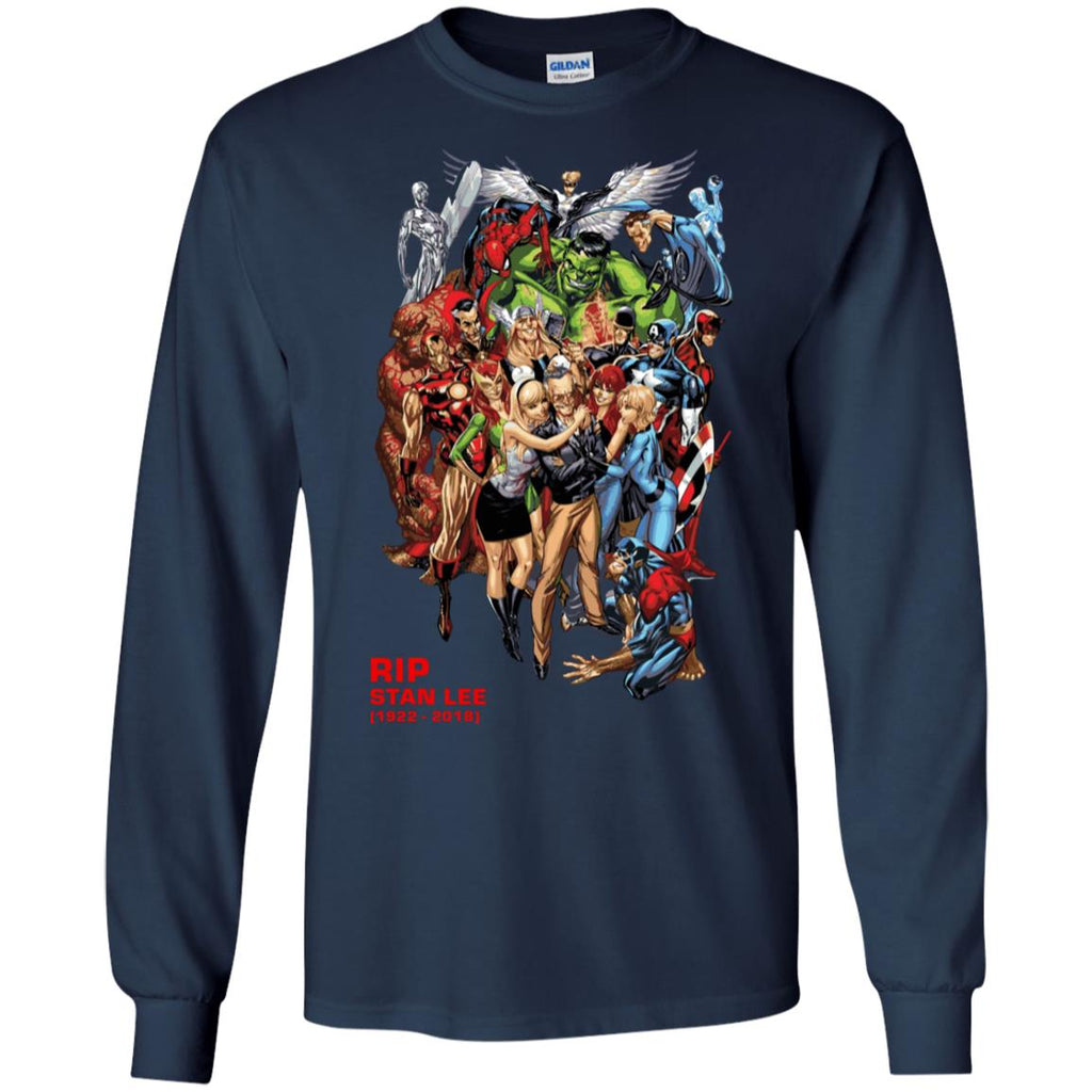 Rip Stan Lee Father Of Super Heroes Men Long SLeeve Shirt