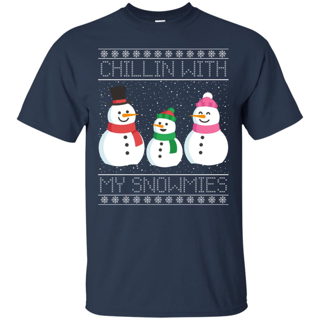 Chillin With My Snowmies Snowman Christmas Men T-Shirt