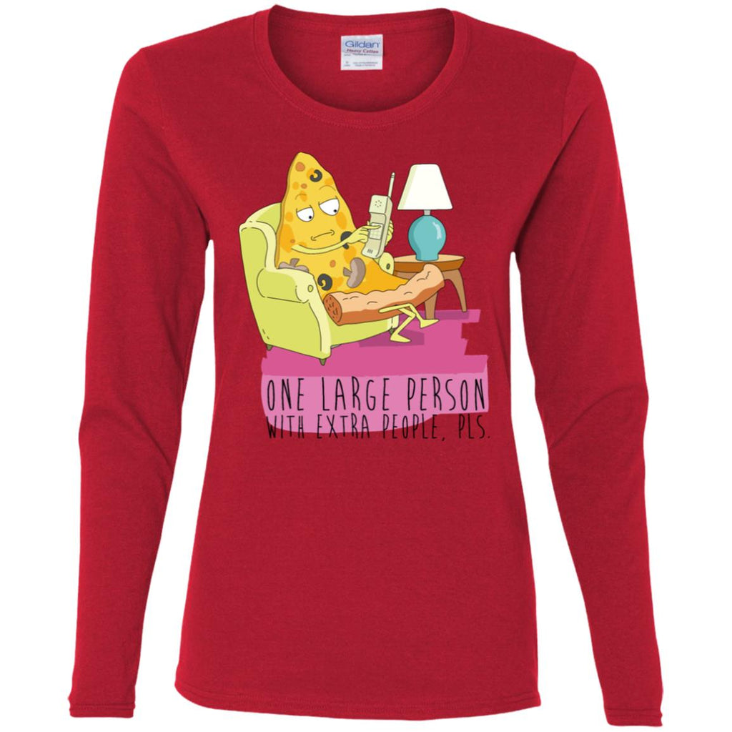 Rick And Morty Large Person With Extra People Women Long Sleeve Shirt