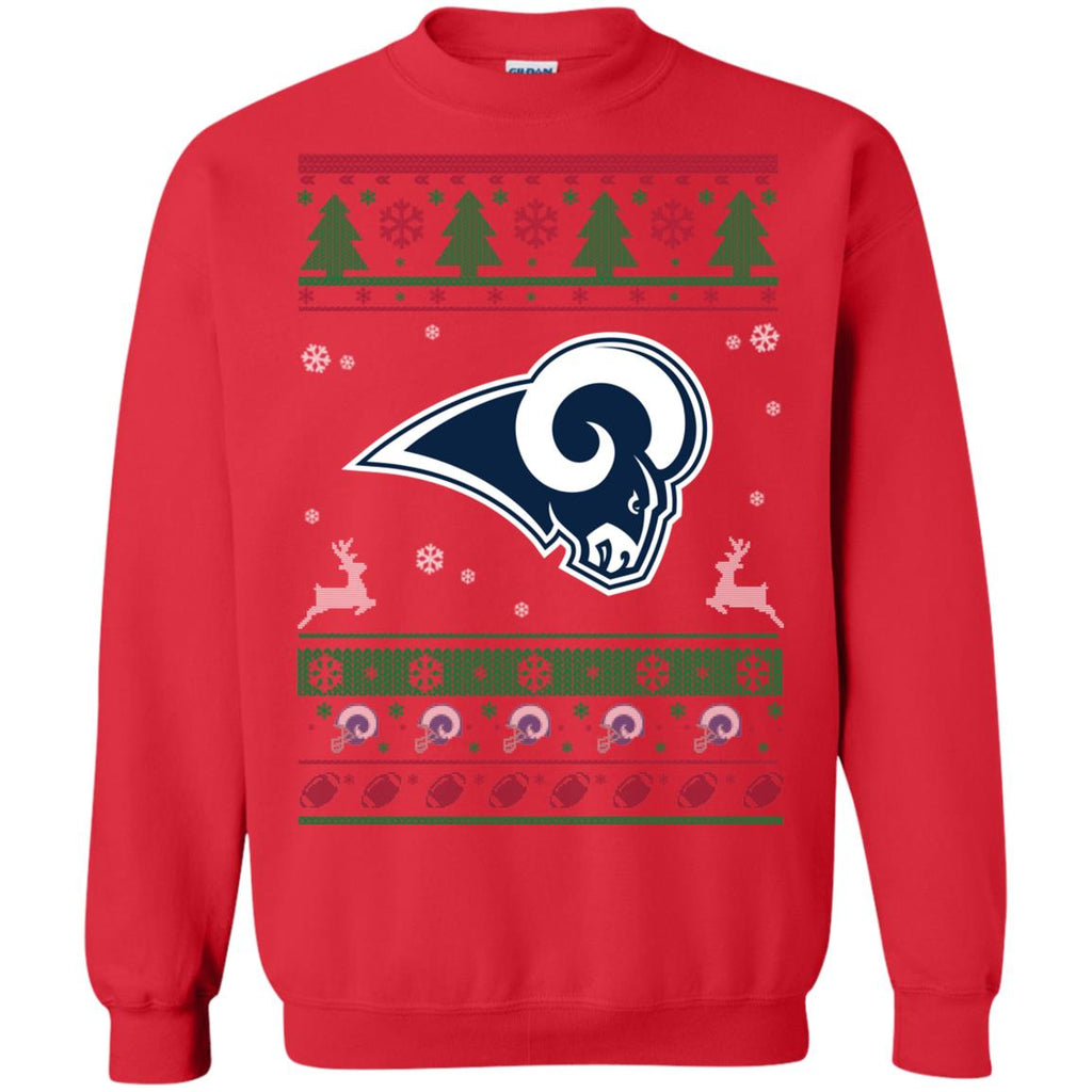 Los Angeles Rams Logo Football Teams Ugly Christmas Sweater Unisex Crewneck Pullover Sweatshirt