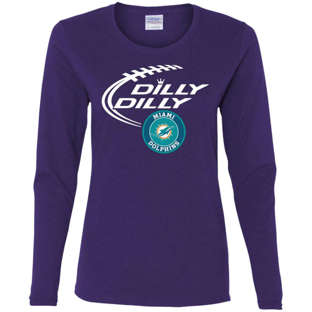 Dilly Dilly Miami Dolphins Nfl Football Women Long Sleeve Shirt