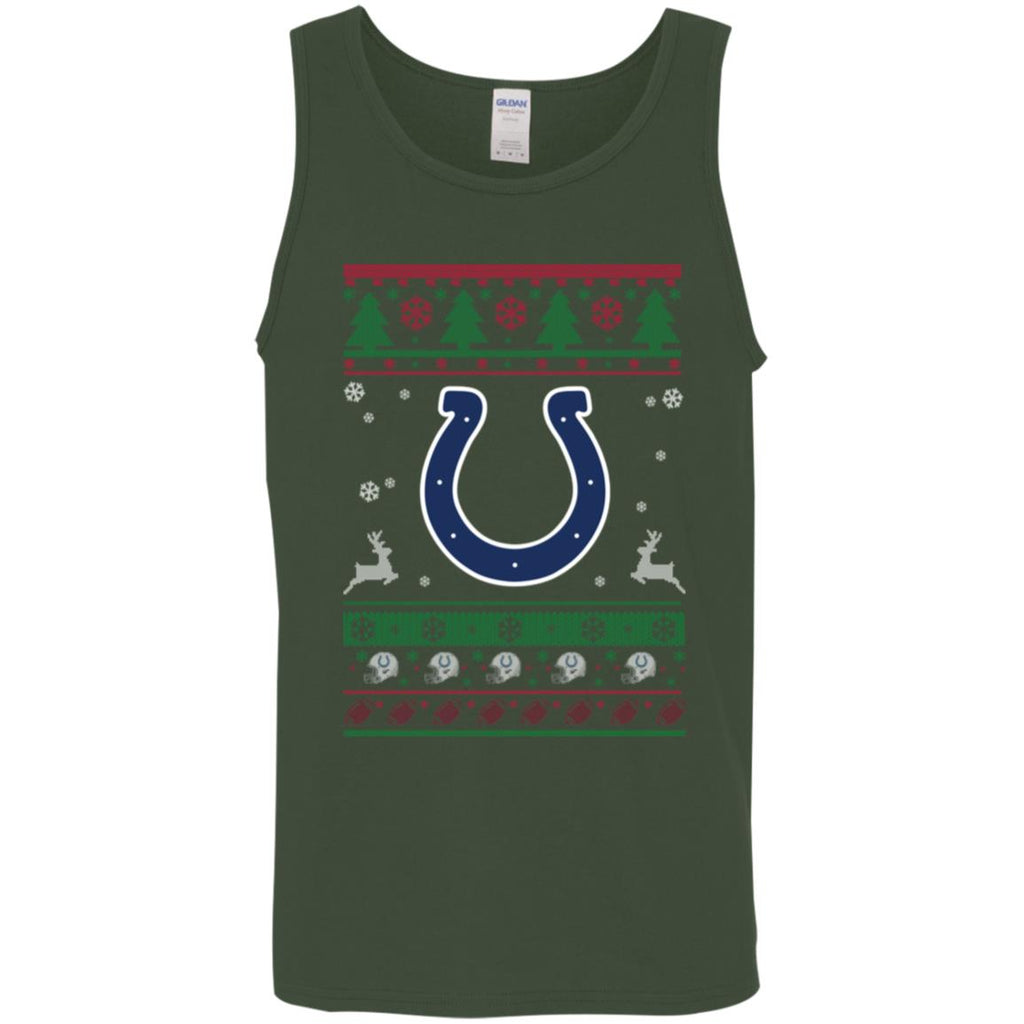 Indianapolis Colts Logo Football Teams Ugly Christmas Sweater Men Tank Top