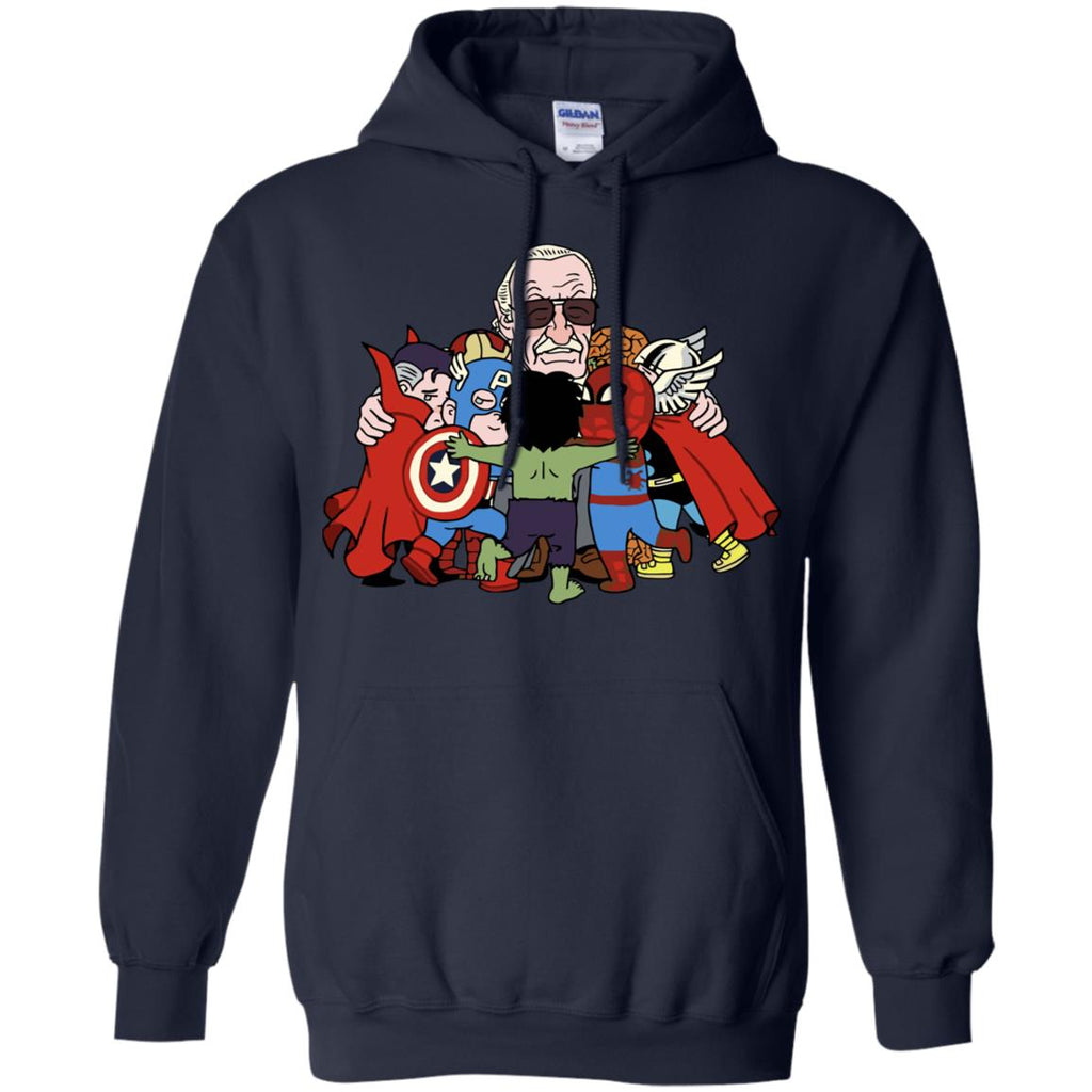 Stan Lee Shirt - Father Of Super Heroes Men Pullover Hoodie